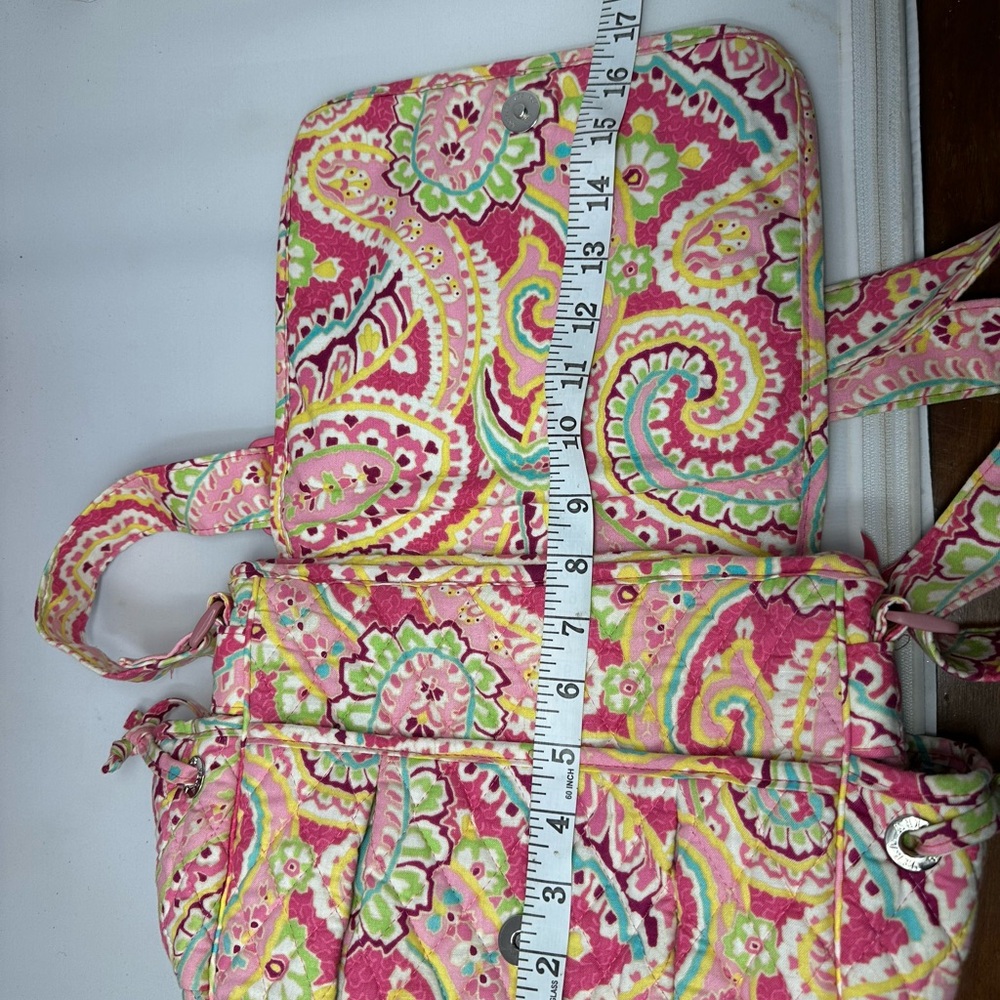 Vera Bradley Flap Over side pocket shoulder bag capri lemon print - Picture 10 of 13